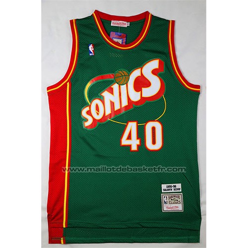 Maillot Seattle SuperSonics Shawn Kemp #40 Historic Retro Vert